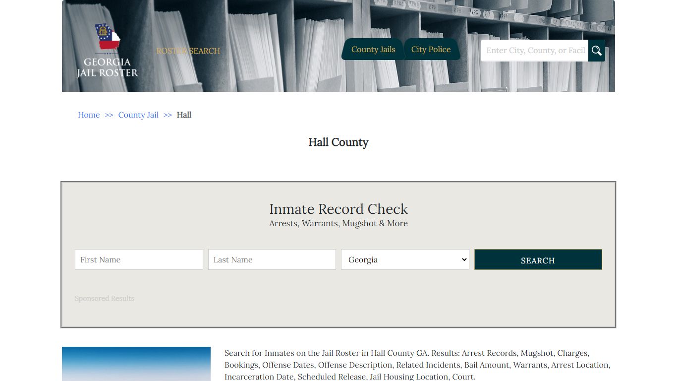 Hall County | Georgia Jail Inmate Search